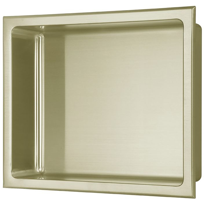 Anatra Brushed Brass 305 x 360mm Bathroom Niche