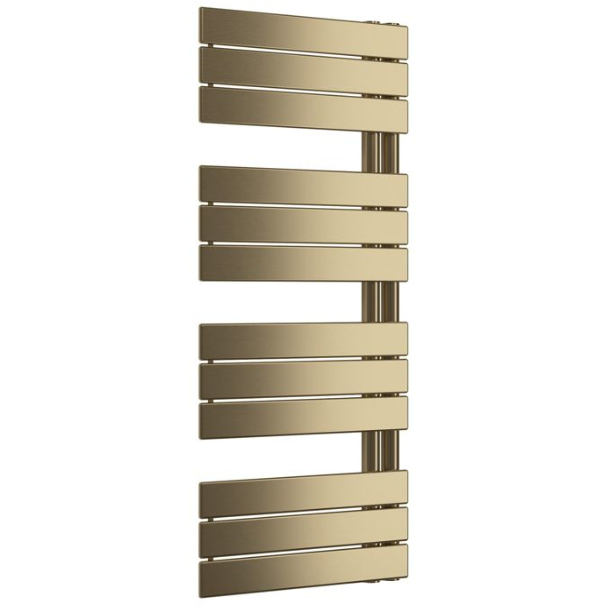 Aylesbury 500 x 1130mm Brushed Brass Square Ladder Towel Radiator