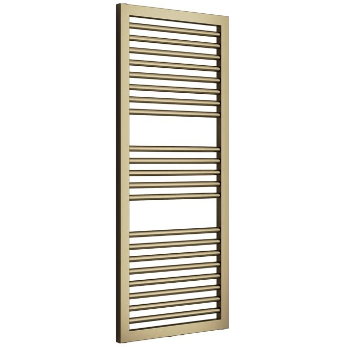 Herve 500 x 1228mm Brushed Brass Square Ladder Radiator