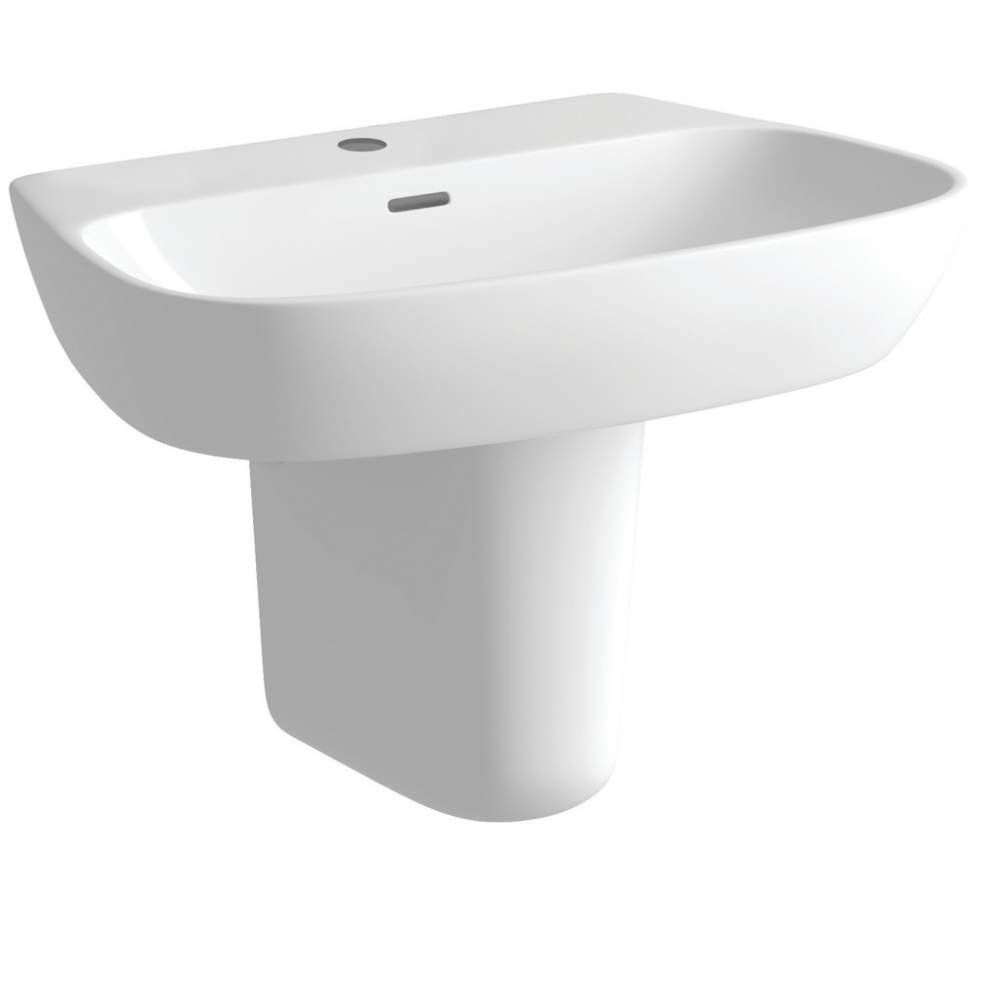 Allier 600 x 400mm 1 Tap Hole Basin & Semi Pedestal