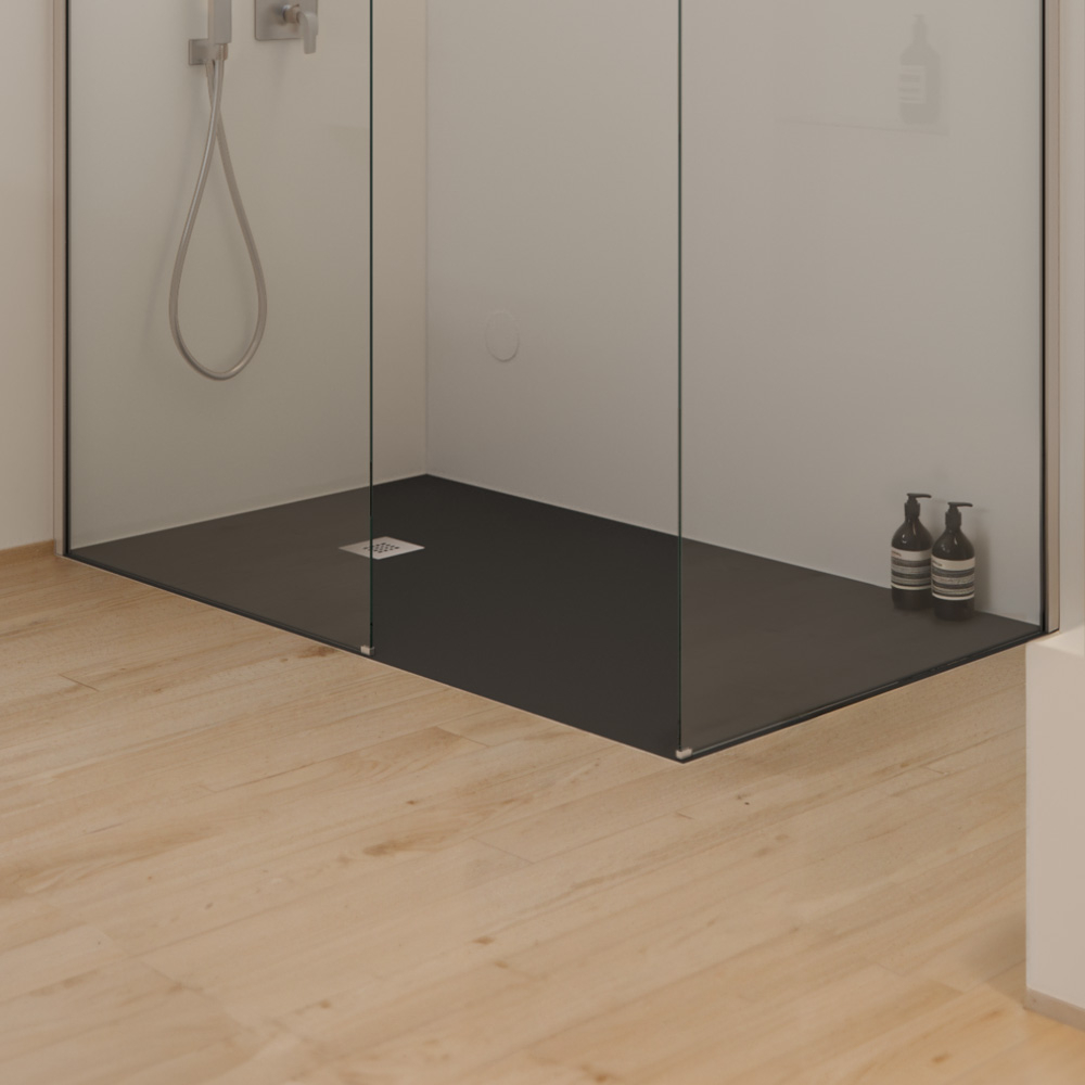 Tailored Trays Cuttable Slate Shower Tray in Midnight Black 1800 x 800