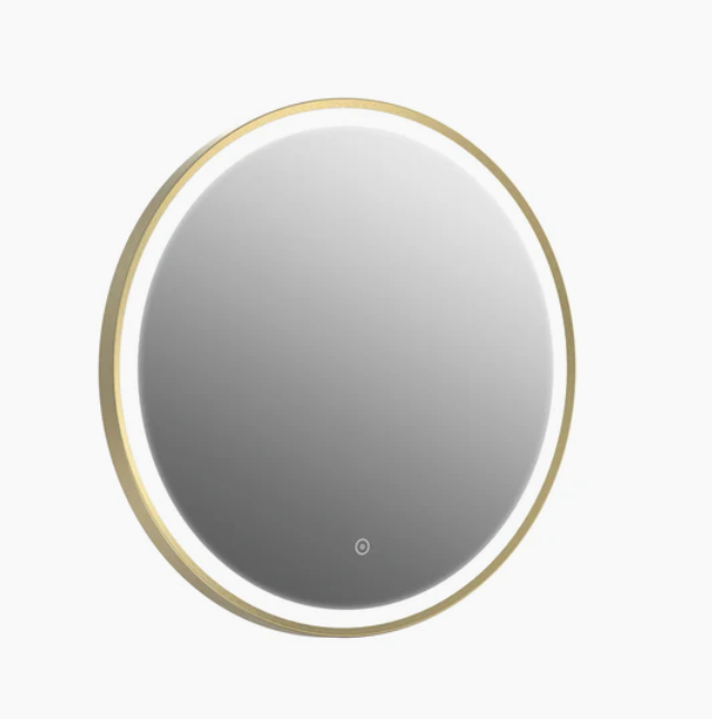 Rosie Brushed Brass 600 Round LED Mirror