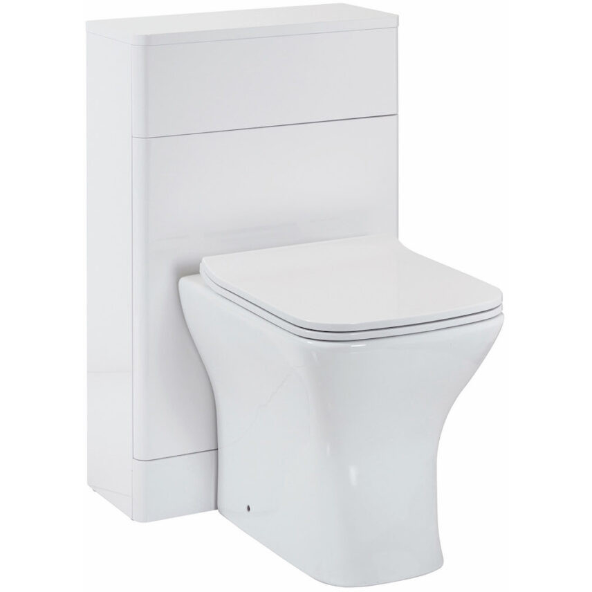 Scudo Rossini Gloss White Back to Wall Toilet Unit