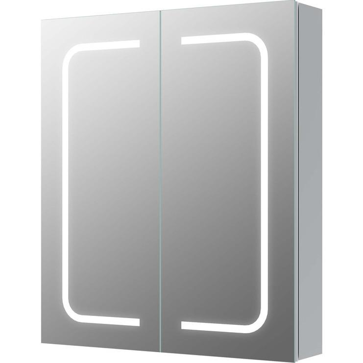 Rouen 600mm 2 Door Front-Lit LED Mirror Cabinet