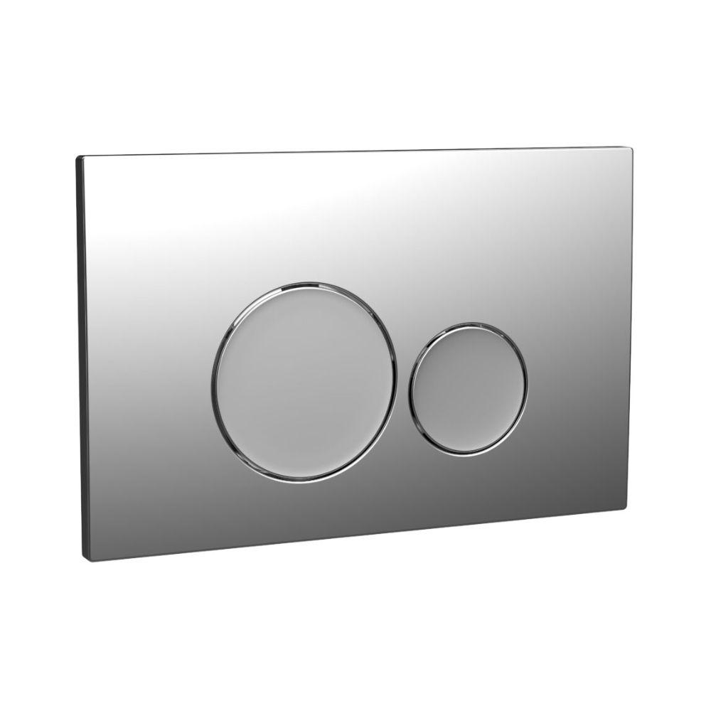 Round Chrome Dual Flush Button - Scudo