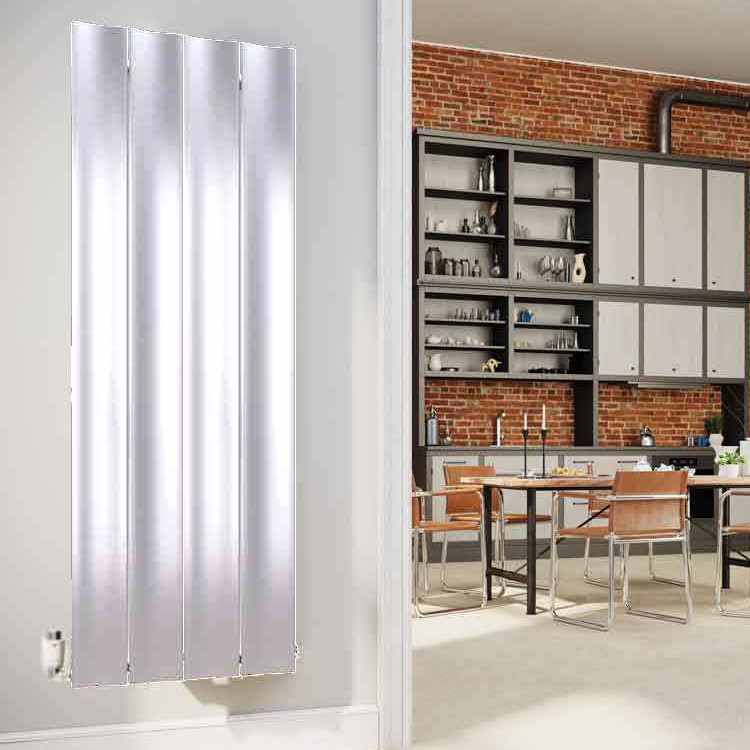 DQ Ruvo 1800 x 635 Matt White Aluminium Vertical Radiator