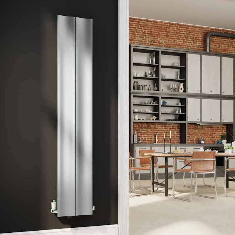 DQ Ruvo 1800 x 315 Matt White Aluminium Vertical Radiator