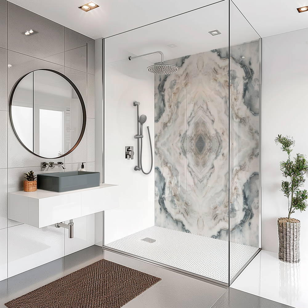 SplashBax Acrylic Shower Panel Persian Azul