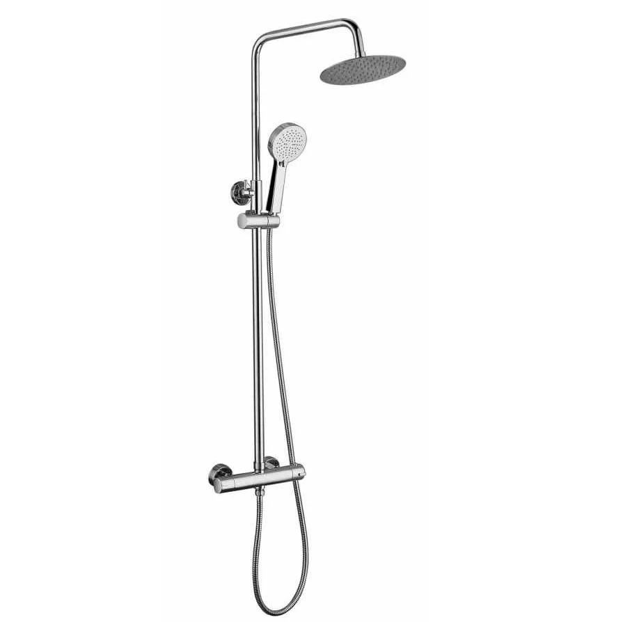 The White Space Yes Chrome Dual Shower With integral Fixed Head and Slide Rail