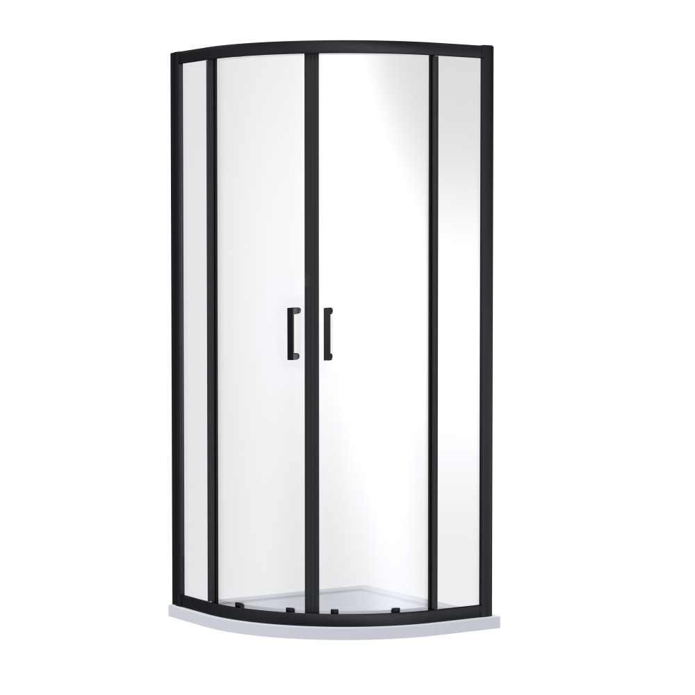 Nuie Rene Matt Black 900mm Quadrant Shower Enclosure