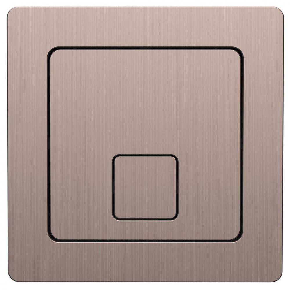 Square Brushed Bronze Dual Flush Button - Scudo