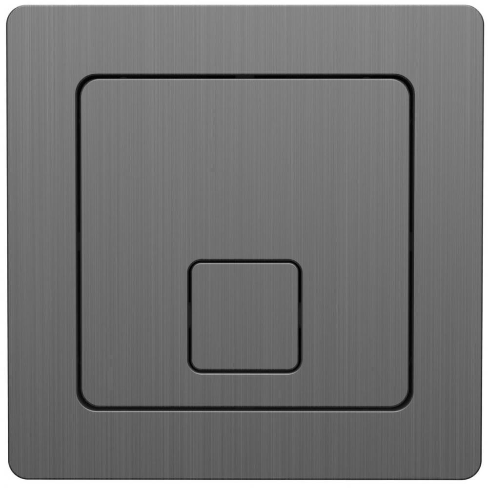 Square Gunmetal Dual Flush Button - Scudo