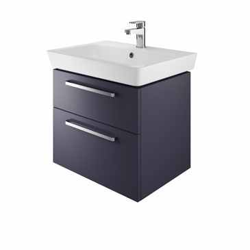 The White Space Wall Hung Vanity Unit - 600mm Dark Indigo
