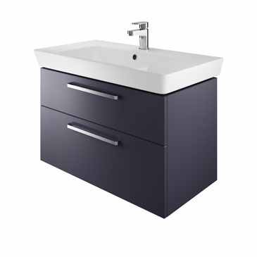 The White Space Wall Hung Vanity Unit - 800mm Dark Indigo