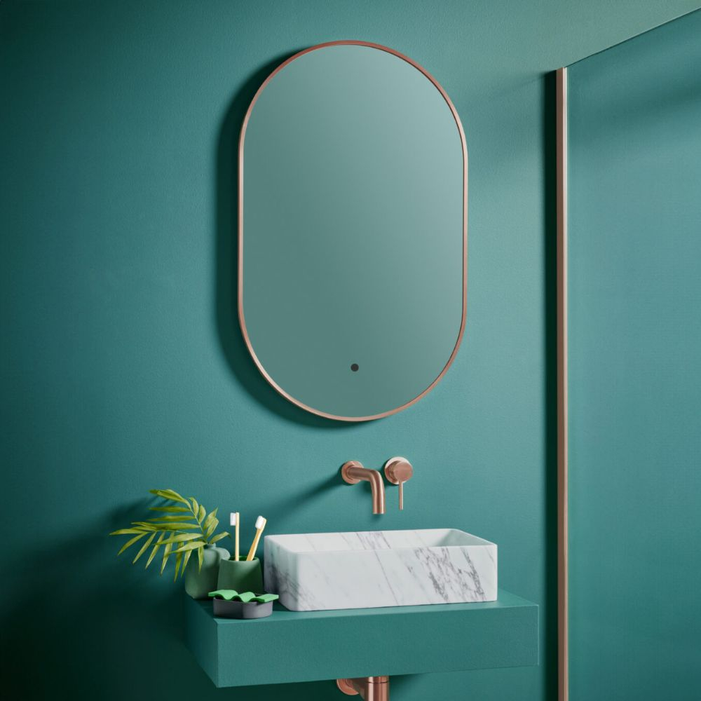 Scudo Aubrey LED Mirror Brushed Bronze 500 x 800mm