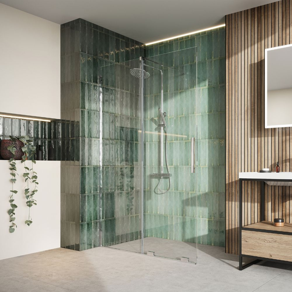Lancia Momentum Sliding Wetroom Shower Door Chrome