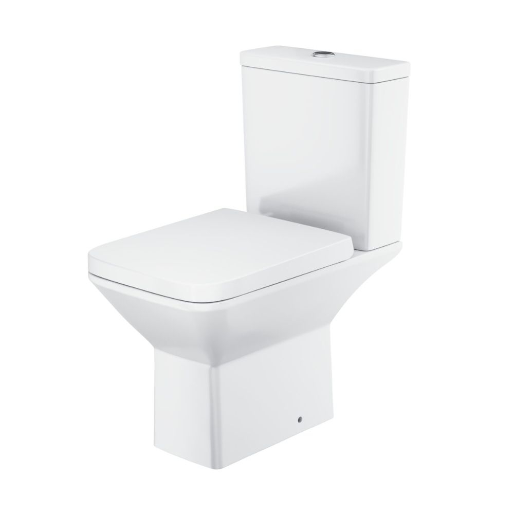 Scudo Puriti Rimless Close Coupled Toilet with Cistern & Soft Close Wrap Over Seat