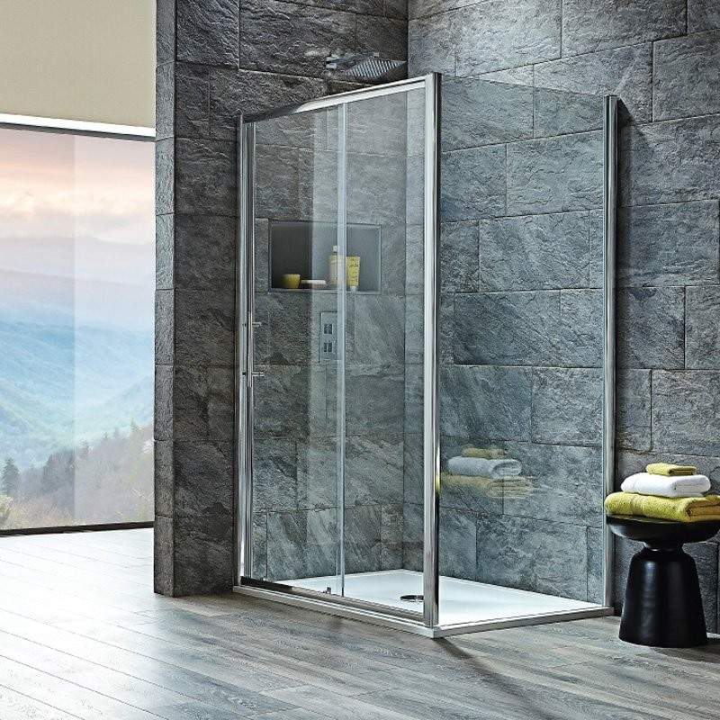 Lancia S6 1200mm Chrome Sliding Shower Door