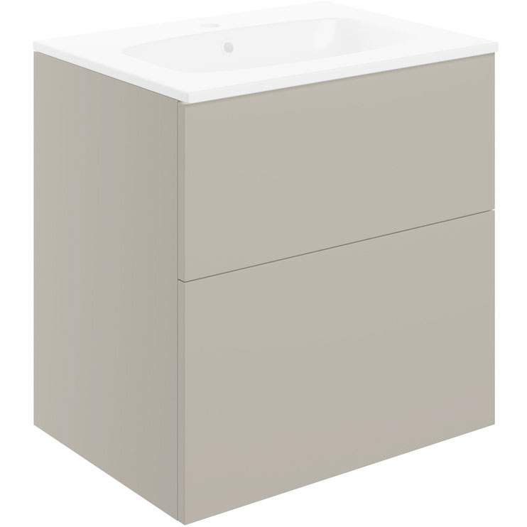 Shetland 610mm Matt Latte 2 Drawer Wall Hung Vanity Unit