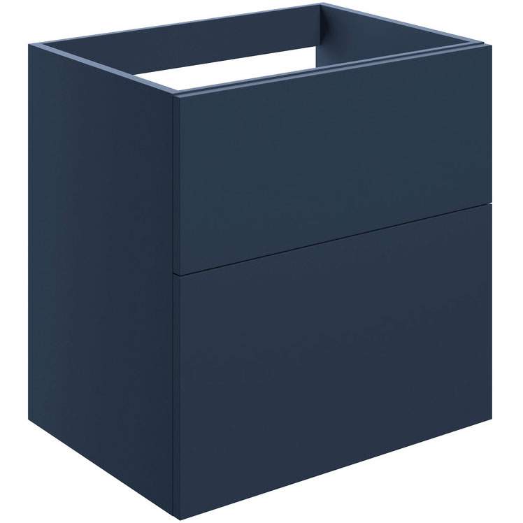 Shetland 590mm Matt Deep Blue 2 Drawer Wall Hung Vanity Unit