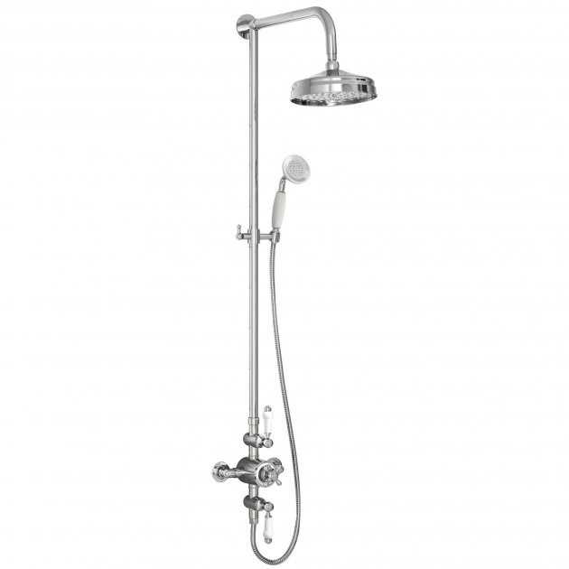 Scudo York Traditional Dual Head Exposed Thermostatic Shower Valve