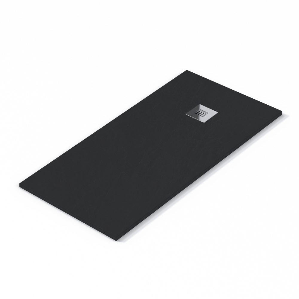 Tailored Trays Cuttable Slate Shower Tray in Midnight Black 2000 x 900