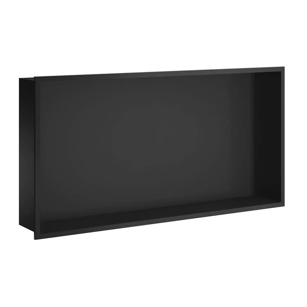 Smedbo Sideline 300 x 600mm Matt Black Wall Niche