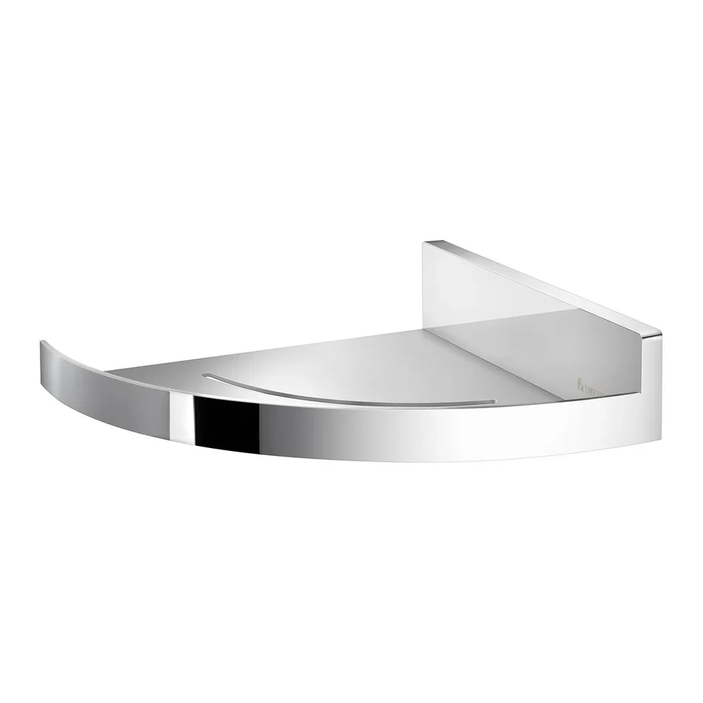 Smedbo Sideline Curved Corner Polished Steel Shower Shelf