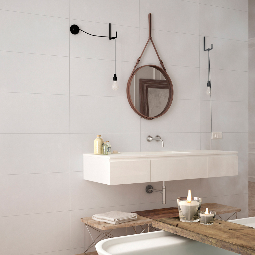 Perform Panel Tile Snow White Glossy Twin Pack 600 x 2400mm