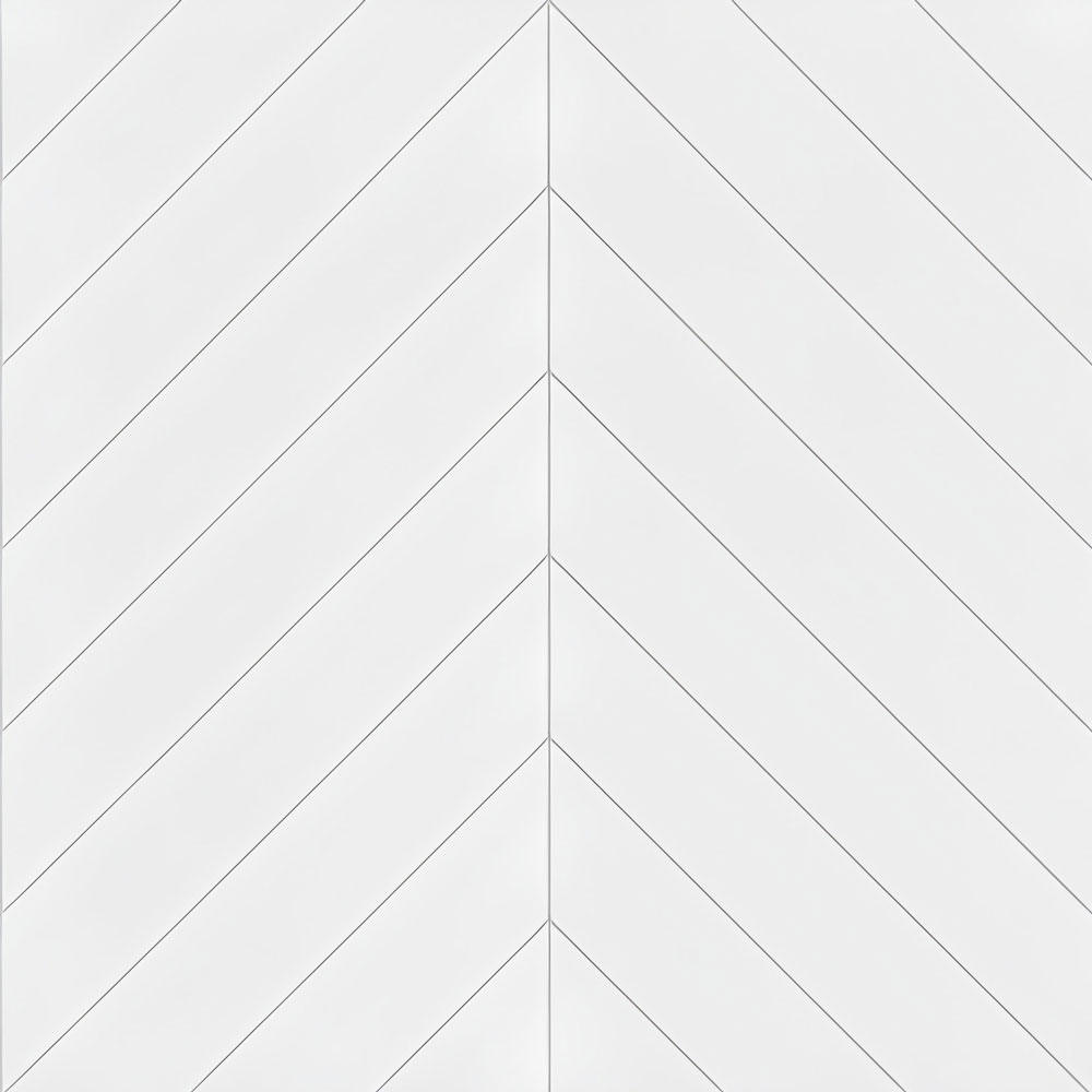 Snow White Chevron Tile Showerwall Laminate Panels