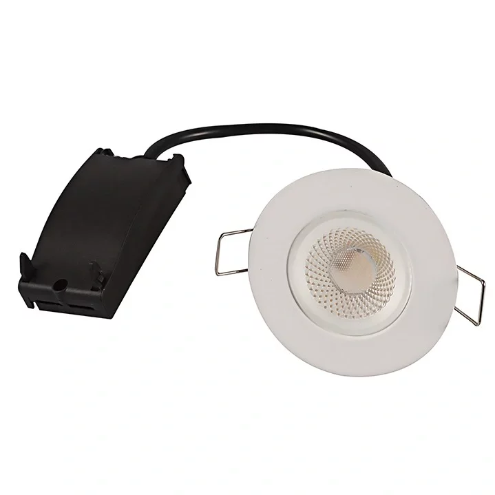 Gio White 6W IP65 Fire Rated LED Downlight, Dimmable & Light Colour Selectable
