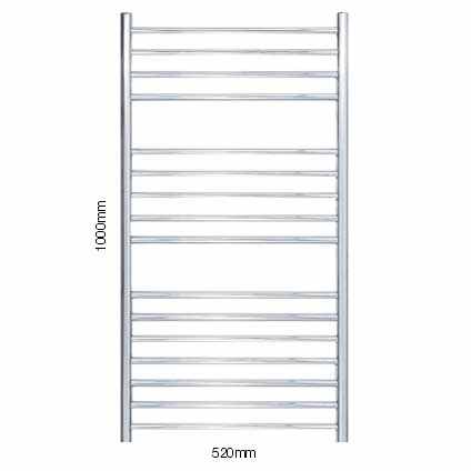 1000 x 520mm Sussex Steyning Stainless Steel Towel Rail - JIS Europe