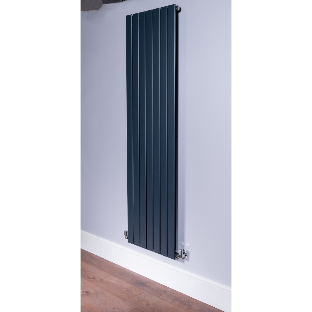 DQ Strata 1800 x 224mm Single Column Anthracite Vertical Radiator
