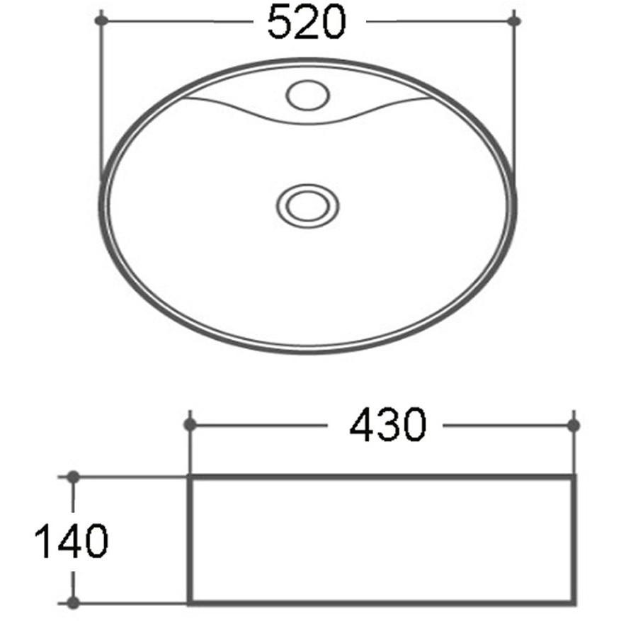 Synergy Ovit 520mm Countertop Basin