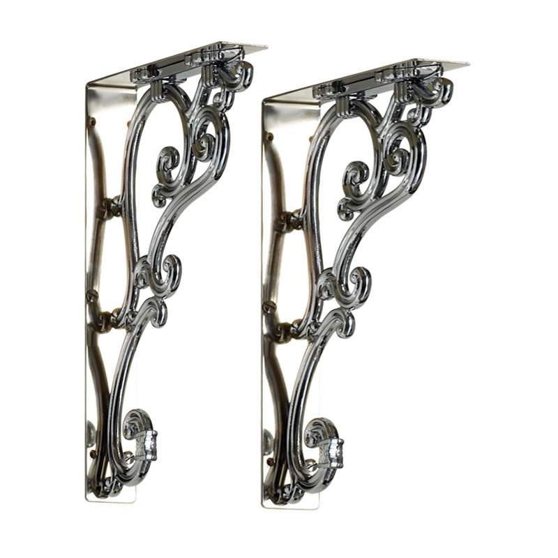 Burlington Medium Ornate Bracket - Chrome - CLEARANCE