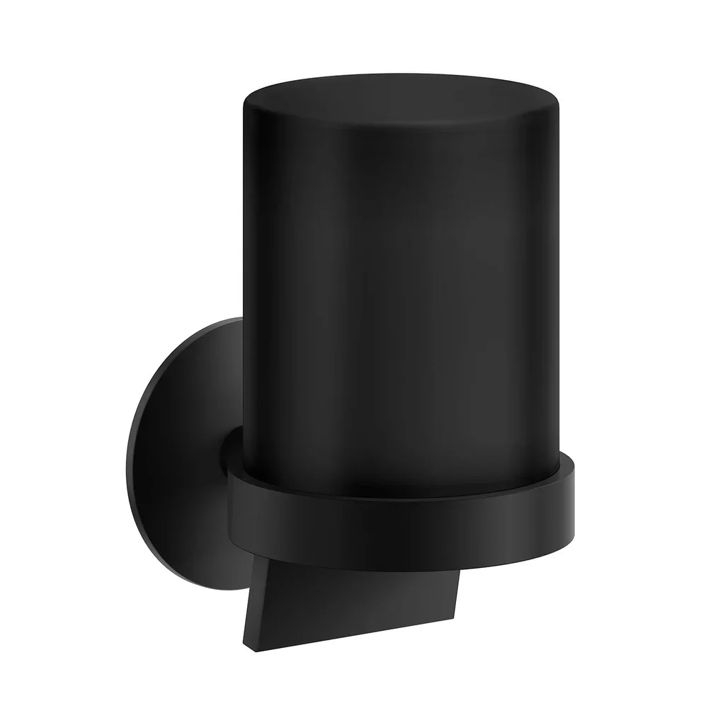 Smedbo Dot Matt Black Glass Soap Dispenser