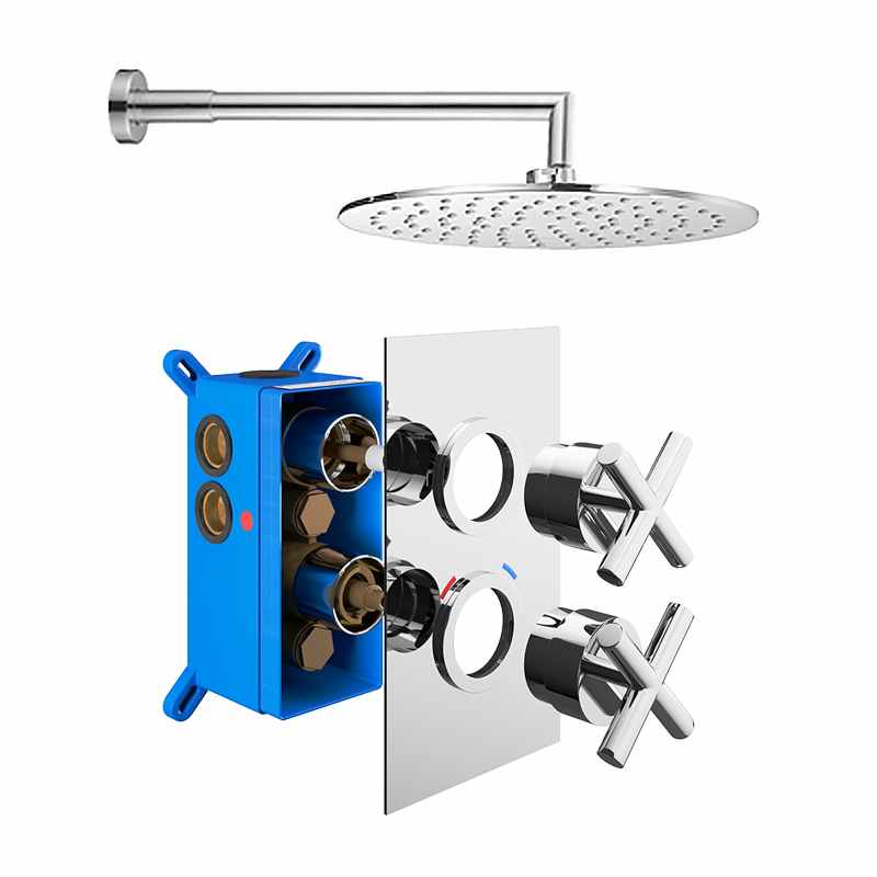 Emotion Concealed Shower Kit With Fixed Head - Single Outlet - Abacus 