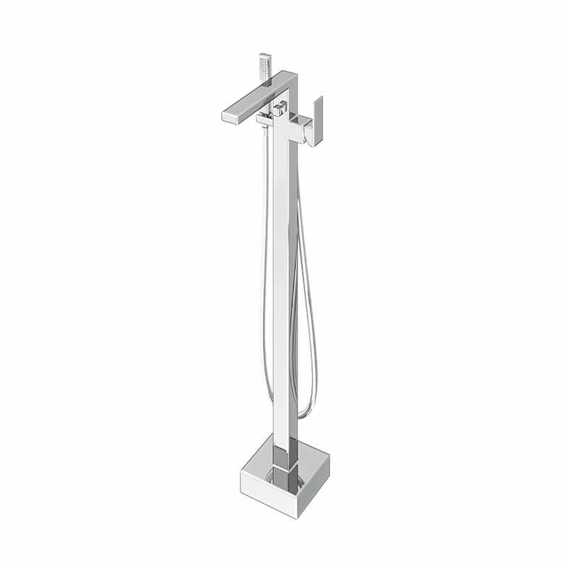 Abacus Plan Freestanding Bath Shower Mixer Tap - Chrome