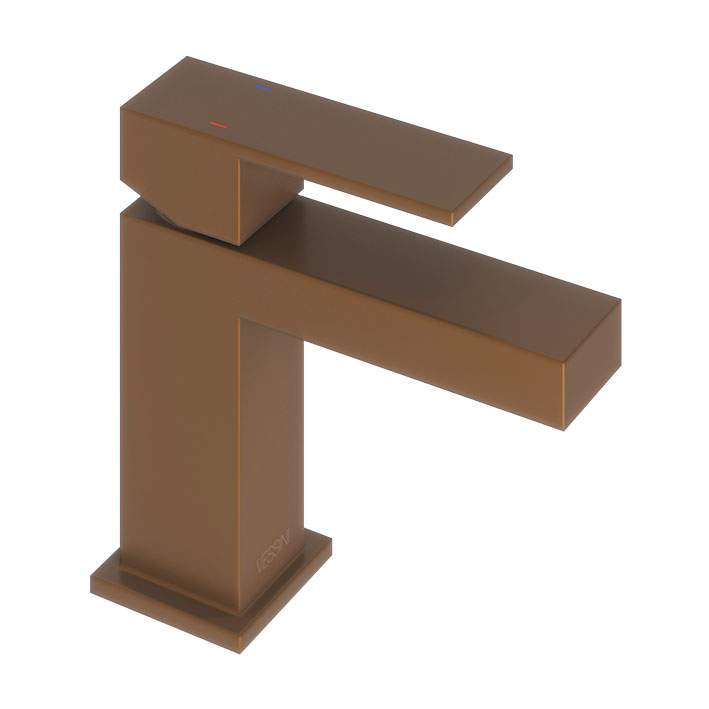 Abacus Plan Mini Mono Basin Mixer Tap - Brushed Bronze