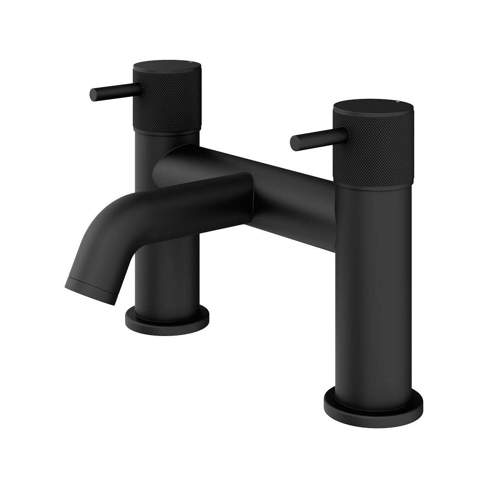 Abacus Iso Pro Deck Mounted Bath Filler - Matt Black