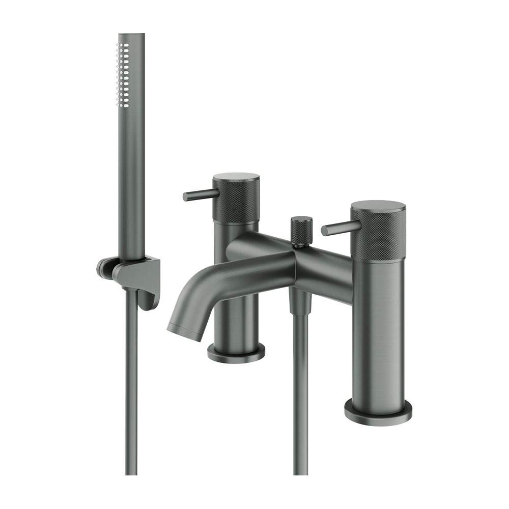 Abacus Iso Pro Deck Mounted Bath Shower Mixer - Matt Anthracite