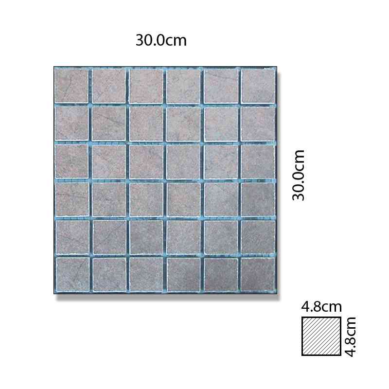 Abacus Direct Porcelain Fino Mosaic Tile Grey - 4.8cm - 300 x 300mm