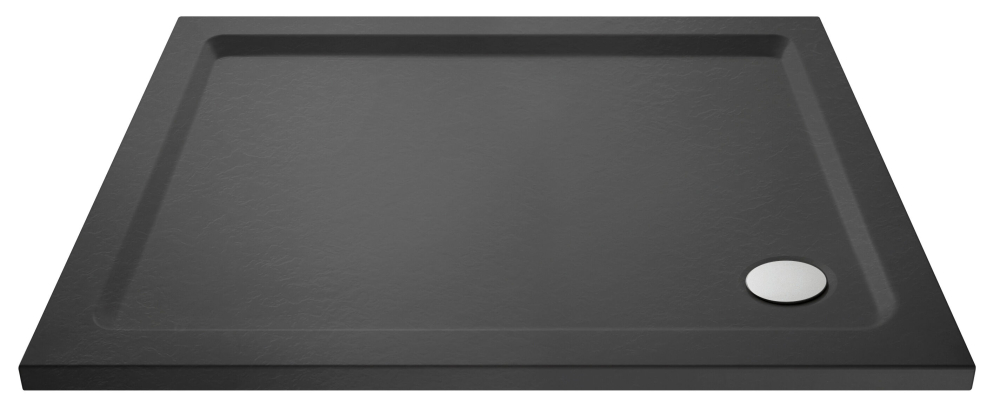 Nuie Pearlstone 1100 x 800mm Slate Grey Slimline Rectangle Shower Tray