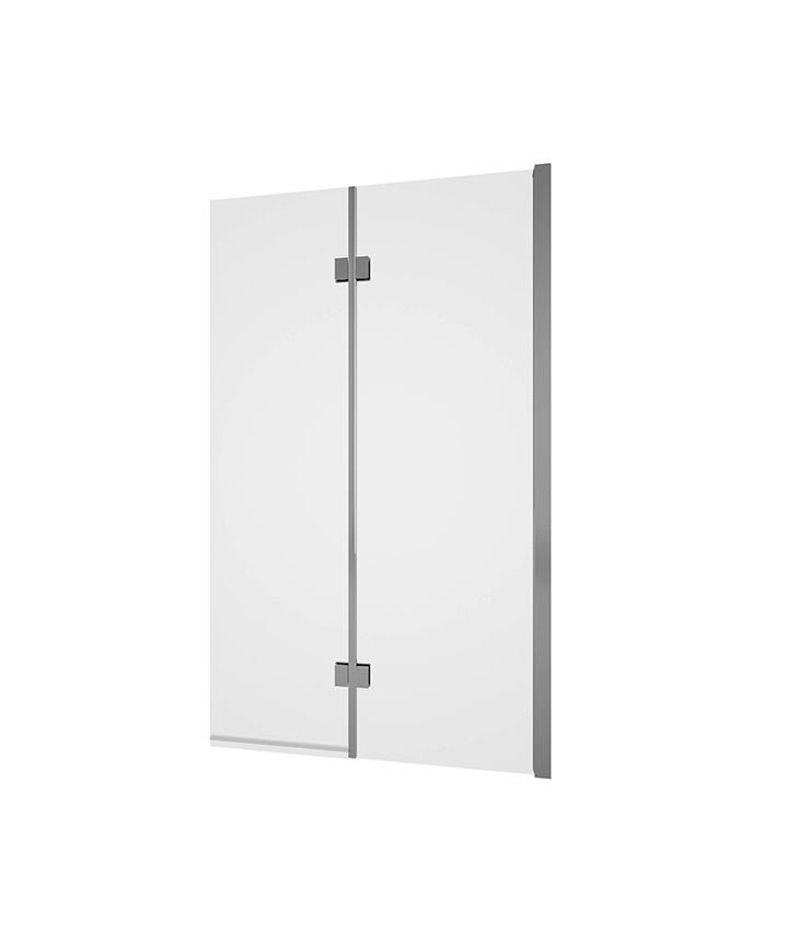 Tissino Messina Double Panel Right Hand Chrome Hinged Bath Screen