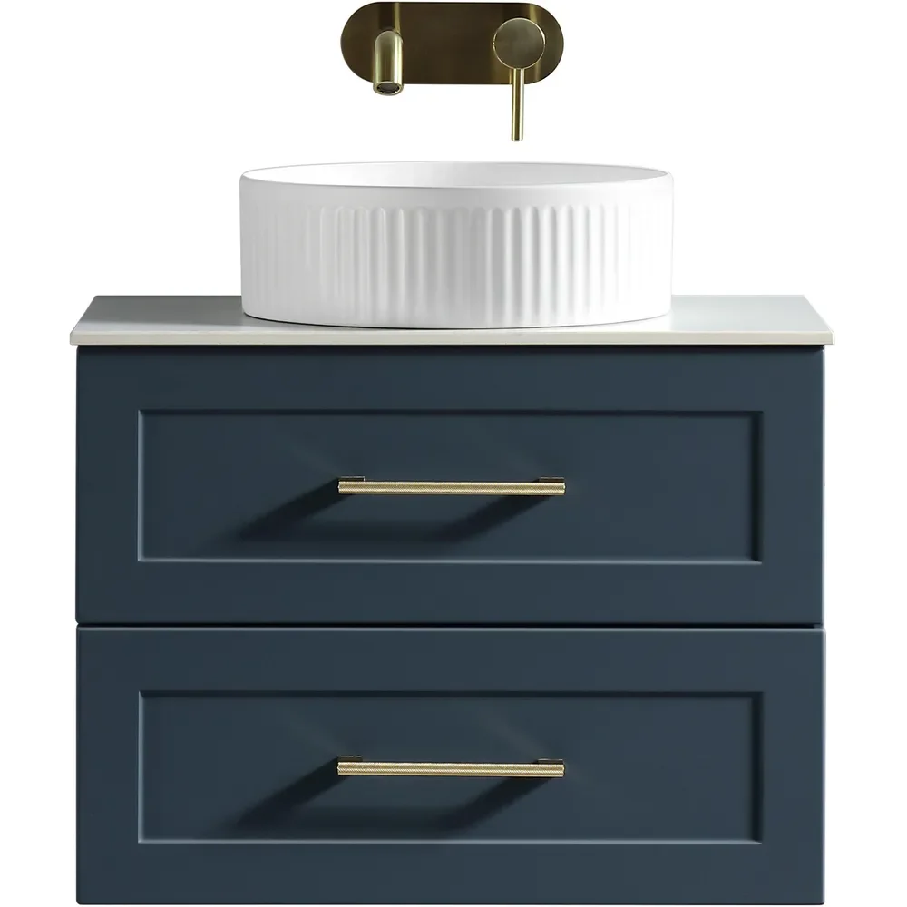 Tailored Bakewell 600mm Midnight Shadow Wall Hung Vanity Drawer Unit with Counter Top