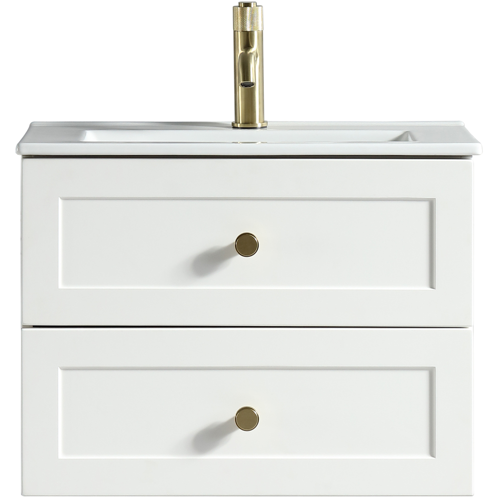 Tailored Bakewell 600mm Silk White Wall Hung Vanity Drawer Unit