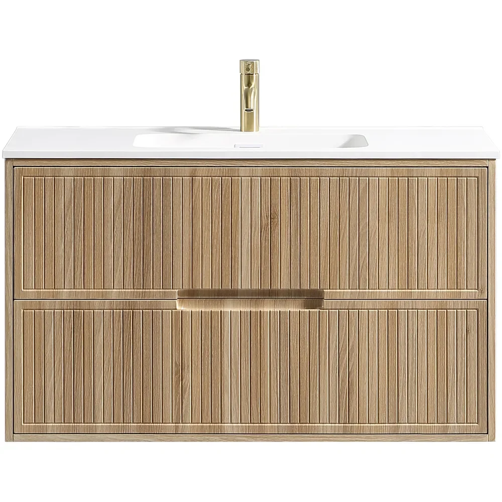 Tailored Bolzana 1000mm Country Oak Wall Hung Vanity Drawer Unit
