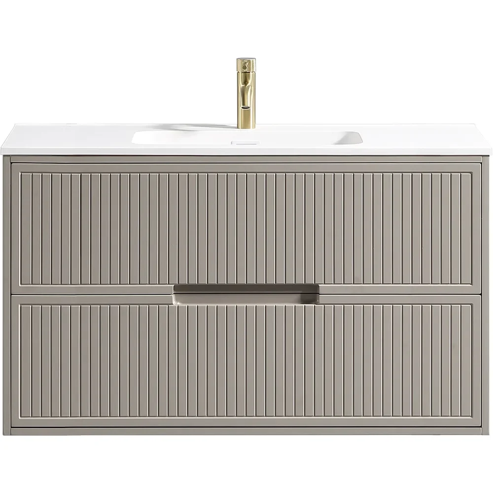 Tailored Bolzana 1000mm Soft Coffee Wall Hung Vanity Drawer Unit
