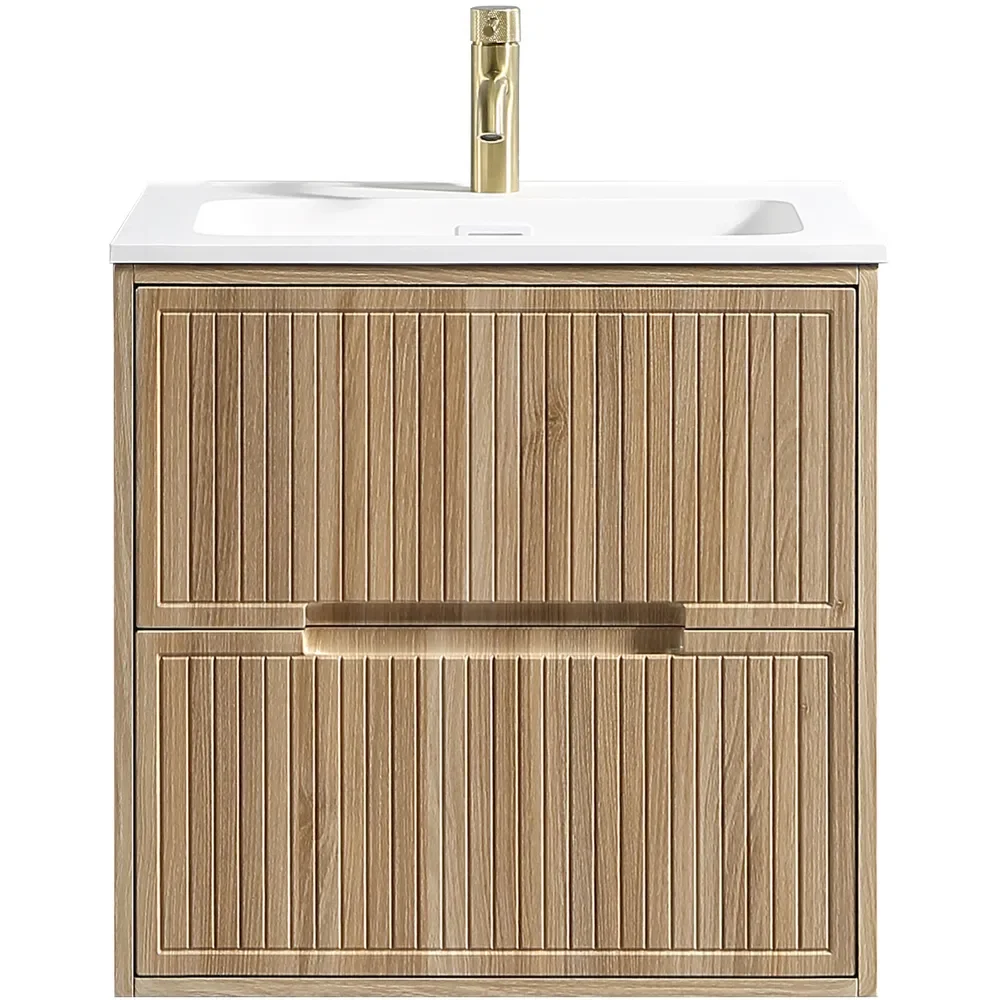 Tailored Bolzana 600mm Country Oak Wall Hung Vanity Drawer Unit
