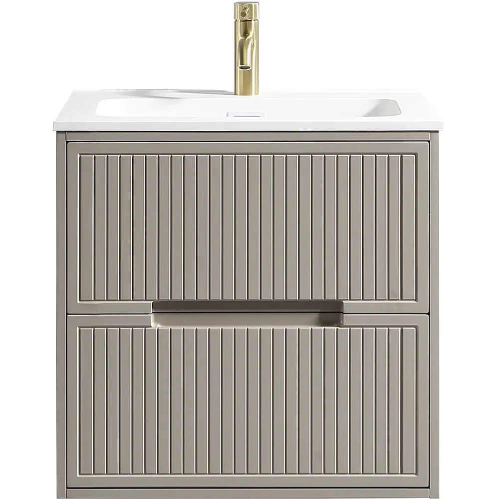 Tailored Bolzana 600mm Soft Coffee Wall Hung Vanity Drawer Unit